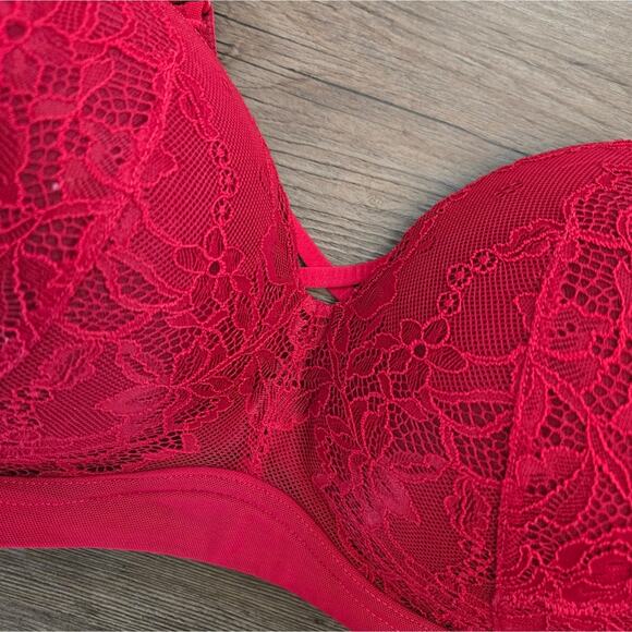 Torrid Wirefree Push Up Diamante Lace Straight Back Bra Size 42DDD - Picture 4 of 9